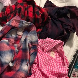 flannels: $15 each or $50 for everything